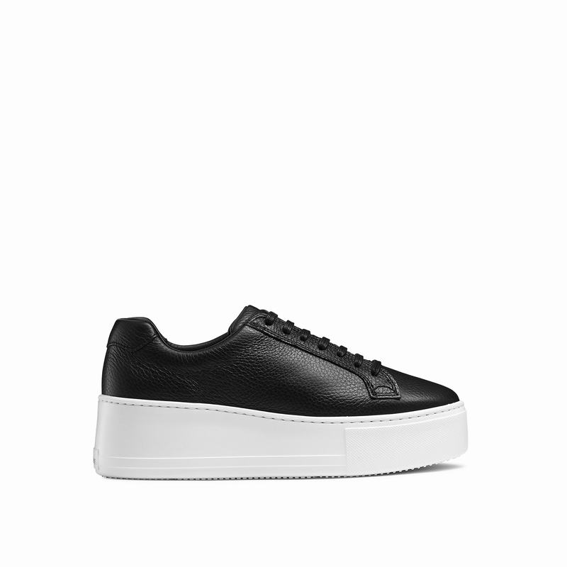 Russell & Bromley Park Life Womens Lace-Up Flatform Black |AZU9155PZ|